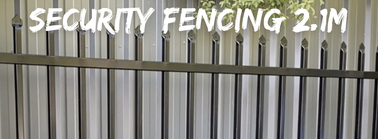 Black Crimped Spear Top Security Fencing 2.1mH